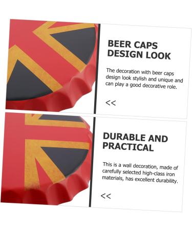 KICHOUSE Beer Cap Pendant USA Flags Vintage Metal Signs Cafe Beer Bar Sign Wall Decoration Household Beer Can 36X36X4CM British Flag Pattern - Buy Online on GoSupps.com