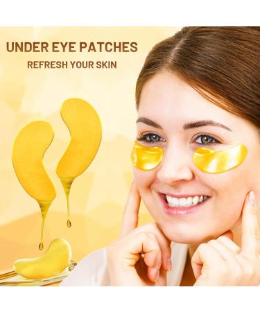 Shop POSTA 50 Pairs 24K Gold Eye Masks | Collagen Under Eye Treatment for Dark Circles & Puffiness | Luxury Gift for Women & Men - Buy Online on GoSupps.com