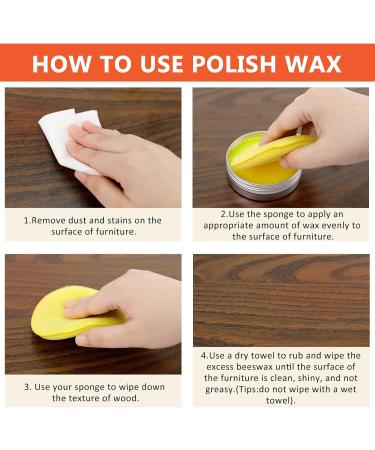 Wood Polish Wax - 100g Paste Wax for Wood Finish Cleaner & Conditioner | Perfect for Furniture Floors & Cabinets - Buy Online on GoSupps.com