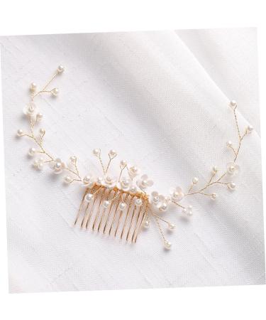Mikinona Bridal Hair Comb Pearl Headpiece Pearl Headdress Bride Hair Comb Pearl Hair Combs Pearl Headwear Wedding Hair Comb Hair Accessories Bridal Headdress Handmade Headwear Decor - Buy Online on GoSupps.com
