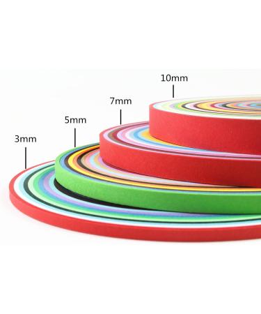 IMISNO Paper Quilling Strips Set - 1040 Strips, 26 Colors, 3/5/7/10mmx38cm, Pack of 4 Sets - Buy Online on GoSupps.com