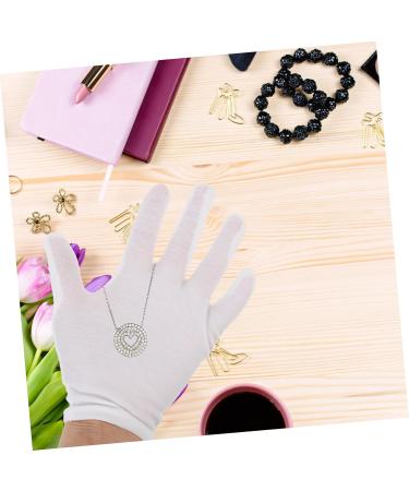 Beavorty 12 Pairs Washable Cotton Gloves Cotton Gloves Cotton Jewelry Gloves Jewelry Cotton Gloves Watch Jewelry Gloves Cotton Gloves for Dry Hands Glove Liners Work Heavy White Coin 21x11x7cm - Buy Online on GoSupps.com