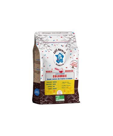 Bio d Ici - Caf Moulu Bio de Colombie - 250g - Puissant & quilibr - Notes de Fruits Coque - Torr fi Artisanalement en France - 100% Bio Colombie 250 g (Lot de 1)