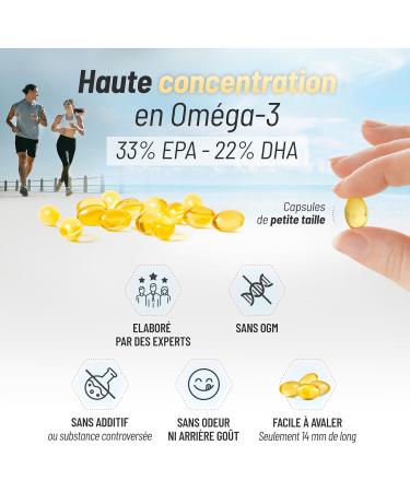 Omega 3 Wild Fish Oil - 33% EPA / 22% DHA - 100 Capsules - GPH Diffusion - Buy Online on GoSupps.com