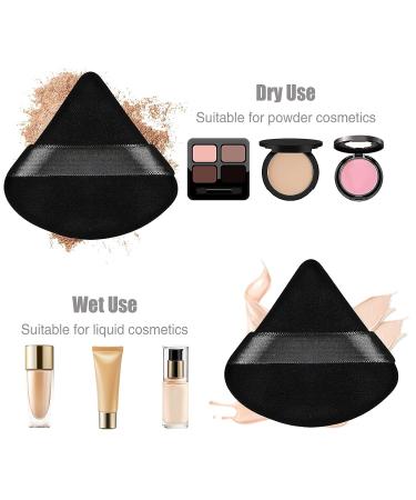 Pimoys 9-Piece Triangle Powder Puff Set - Soft Velour Makeup Sponges for Flawless Foundation Application - Black - Buy Online on GoSupps.com