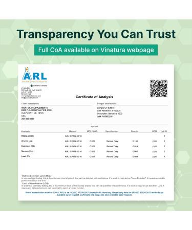 VINATURA Berberine 1500mg - Berberine Supplement with Ceylon Cinnamon Max Potency Berberine HCL - 90 Capsules - Buy Online on GoSupps.com