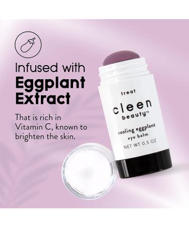Cleen Beauty Cooling Eggplant Eye Balm - Dark Circles & Puffy Eyes Treatment | Eggplant Extract | Paraben-Free | 0.5 Oz - Buy Online on GoSupps.com