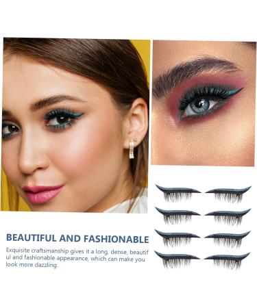 FOMIYES 4 pairs Makeup with Eye Eyeliner Shiny Liners Tool Reusable Face Glitter Long Blue Self-adhesive 4x1.5cm Blue - Buy Online on GoSupps.com
