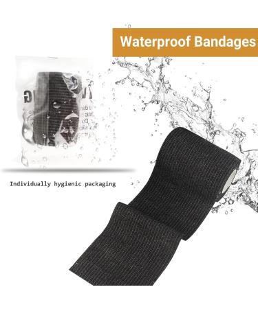 12 Pack Mysbo 3x5 Yards Self Adhesive Bandage Wrap - Stretch Athletic Tape for Sports - Black Non-Woven Vet Wrap - Medical Tape for First Aid - Buy Online on GoSupps.com