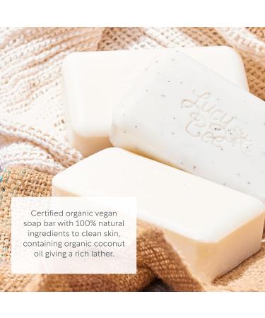 Lucy Bee Natural Soap Bar Palm Oil Free Floral Scented For Hands & Body | Rich Lather | Certified Organic Fair Trade Vegan Cruelty Free | Ethical Best Buy | 150g - Buy Online on GoSupps.com