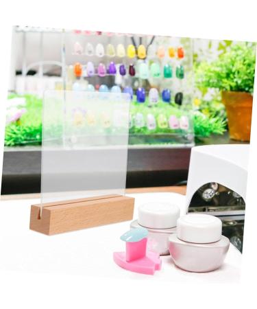 AOKWAWALIY Nail Display Board False Nail Board False Nail Training Acrylic Nail Display Stand Small Acrylic Sign Holder Nail Art Display Board Fake Nails Storage Box Manicure Wood - Buy Online on GoSupps.com