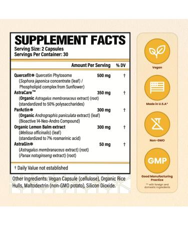 CHOQ Armor - Vegan Capsules - Professional-Grade Immune Defense - 20x Absorption Quercetin Phytosome - Andrographis - Astragalus - Supports Healthy Histamine Levels - Buy Online on GoSupps.com