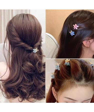 Ahoney 12Pcs Crystal Mini Flower Hair Clips for Women - Bling Bling Hair Accessories in 6 Colors - Buy Online on GoSupps.com