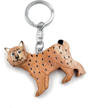 Onwomania Raubat Tiger Cat Keychain - Wooden Lucky Charm Gift for Best Friends Moms & Kids - Ideal for Men Women & Children - Buy Online on GoSupps.com