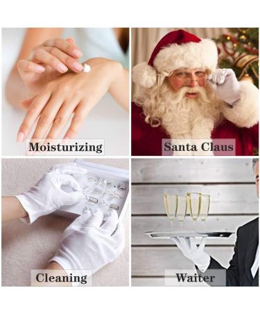 100% Cotton Gloves - 6 Pairs White Moisturizing Gloves for Women | Eczema Relief & SPA Use - Ideal for Jewelry Inspection & Archival Work - One Size Fits All - Buy Online on GoSupps.com