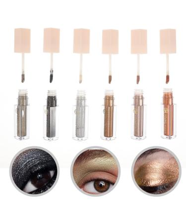 Outanaya 6pcs Eye Shadow Set Korean Glitter Eyeshadow Liquid Eyeshadow Miss Highlighter Pearlescent 1 count (Pack of 1) As Shown - Buy Online on GoSupps.com