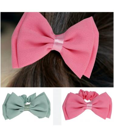 JUSTFOX Bow Hair Ties | Pink Pigtail Holders for Stylish Hair Accessories - Shop Internationally! - Buy Online on GoSupps.com