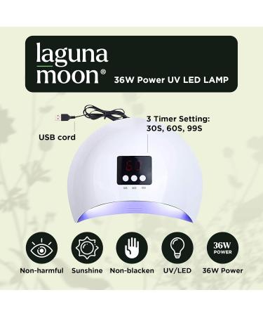 Shop Lagunamoon Gel Nail Set with UV Lamp - 8 Multi-Colored Gel Polishes Cleaner & Accessories for At-Home Manicure - Buy Online on GoSupps.com