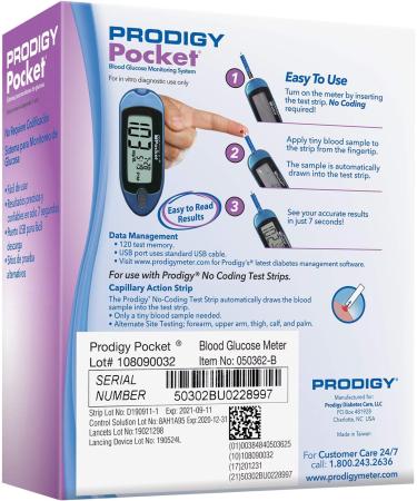Prodigy Pocket Blood Glucose Monitoring System - Complete Kit for Accurate Results - Buy Online on GoSupps.com