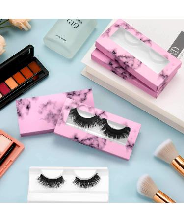 60-Piece Marble Empty Eyelashes Packaging Box and Tray Set | Soft Paper Eyelash Holder Case with 30 Lash Tray | Empty Eyelash Container for Lash Storage - Buy Online on GoSupps.com