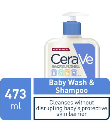CeraVe BABY Moisturizing Lotion (473ML) and CeraVe Baby Wash & Shampoo (473ML) | Tear-Free Gentle Formulas - Buy Online on GoSupps.com