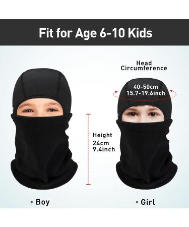 Arcweg Storm Hood Balaclava for Kids - Breathable Winter Ski Mask Windproof & Antistatic Perfect for Boys & Girls - Black - Buy Online on GoSupps.com