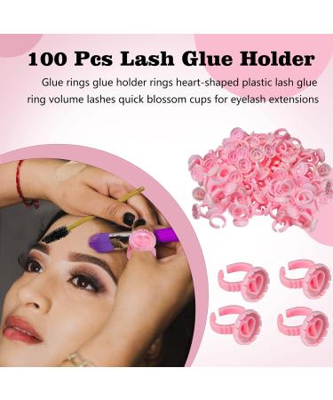 100 Pi ces Colle Bagues Support Colle Cils Tasses Anneaux Colle Bagues En Plastique Pour Extension Cils Jetables Anneaux D'extension Cils Anneau Colle Pour Tatouage Pigment Extensions Cils - Buy Online on GoSupps.com