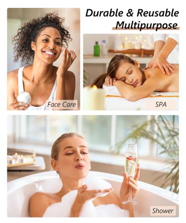 Mikimini Leopard Large Shower Hoods 2-Pack | Waterproof & Washable Shower Caps for Long Hair with Black Lace - XL Size for Women - Buy Online on GoSupps.com