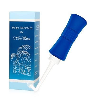 LAMARINE Professional Peri Bottle AKA Portable Bidet for Postpartum Essentials, Feminine Care, Baby Showering, Special Patients, Alternative for Toilet Paper and Travel Hygiene. Blue