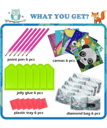 Labeol 5D Diamond Painting Kit for Kids - Easy Crystal Art Craft Set for Home - 6 Packs Full Drill Set - Buy Online on GoSupps.com
