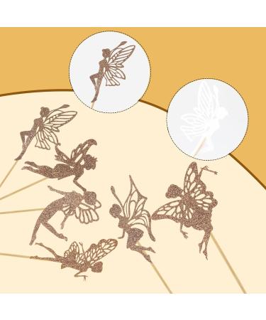 60 Pcs Fairy Cupcake Toppers Glitter Wing Angel Fairy Cupcake Picks Ballet Dancer Cake Decorations for Wedding Bridal Shower Baby Shower Birthday Party Supplies Color06 - Buy Online on GoSupps.com