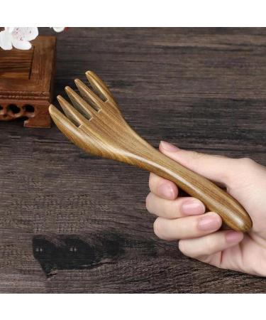 Wooden Scalp Massage Comb | Five-Claw Multi-Purpose Head Massager for Hair Growth | Durable Guasha Tools & Wear-Resistant Head Scratchers for Body & Neck - Buy Online on GoSupps.com
