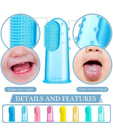 Zopeal 16 Pieces Baby Finger Toothbrush Set for Infant & Toddler | Silicone Soft Bristles for Teething & Oral Care | Training & Massaging - Buy Online on GoSupps.com