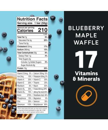 Zone Perfect Macros Protein Bars Blueberry Maple Waffle 20 Count - High Protein Snack Bars - Buy Online on GoSupps.com