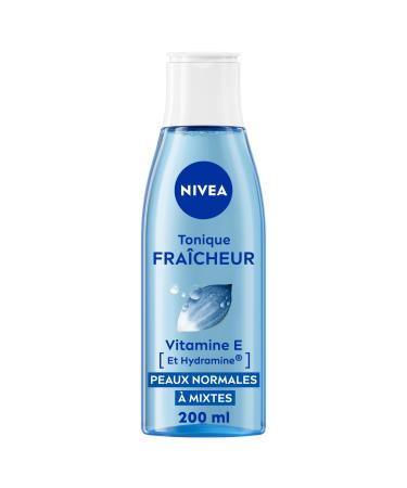 NIVEA Fresh Toner (1 x 200 ml), facial toner enriched with Lotus flower and Hydramine, refreshing moisturizing facial cleanser for normal to combination skin