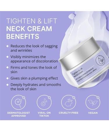 Tighten & Lift Firming Neck Cream Neck Firming Cream - Best for Tightening Sagging Skin Tighten and Lift Neck Cream Face Moisturiser Repair Decolletage Cream Even Skin Tone - Buy Online on GoSupps.com