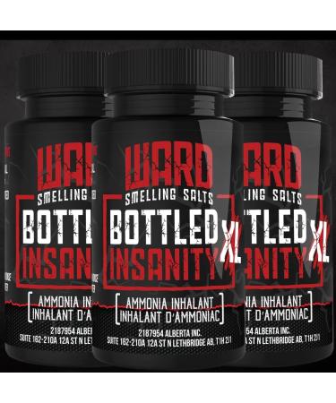 3 PCS Ward Smelling Salts - Bottled Insanity - Insanely Strong Ammonia Inhalant for Athletes | Smelling Salt for Athletes - Powerlifting Hockey Football Weight Lifting and More | - Buy Online on GoSupps.com