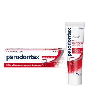 Parodontax Classic Fluoride-free Toothpaste 1x75ml helps reduce and prevent bleeding gums - Buy Online on GoSupps.com