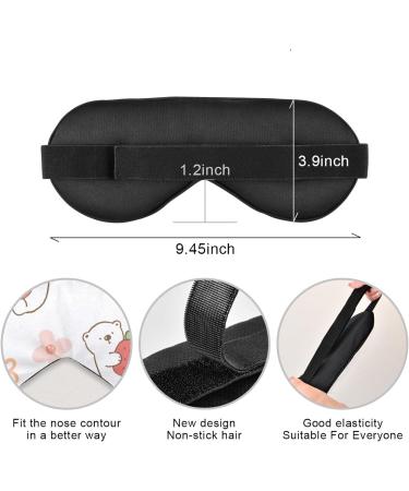 Haskirky Light Blocking Eye Mask - Adjustable Breathable Mask for Deep Sleep, Travel, Yoga, and Meditation - Comfortable for Men and Women - White Bear Design - Buy Online on GoSupps.com