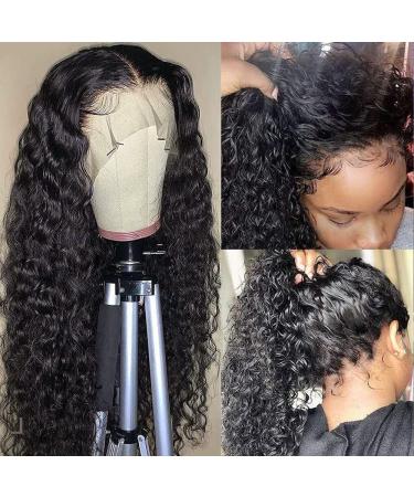CHEETAHBEAUTY 30 Inch Deep Wave 13x6 HD Lace Front Wig | Brazilian 10A Grade Curly Human Hair Wig for Black Women - Pre Plucked with Baby Hair | 180% Density Natural Black - Buy Online on GoSupps.com