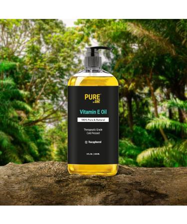 Vitamin E Oil 22 000 IU | Pure Cold Pressed for Skin Hair Nails | Non-GMO 8 Fl Oz | Best for Scars & Moisturizing - Buy Online on GoSupps.com