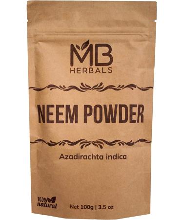 MB Herbals Pure Neem Leaf Powder 100g | Azadirachta Indica | Bitter Neem Supplement for Skin, Hair & Detox - Buy Online on GoSupps.com