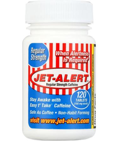 Buy Jet-Alert 100 MG Caffeine Tablets - 120 Count Pack of 3 | Fast International Shipping - Buy Online on GoSupps.com