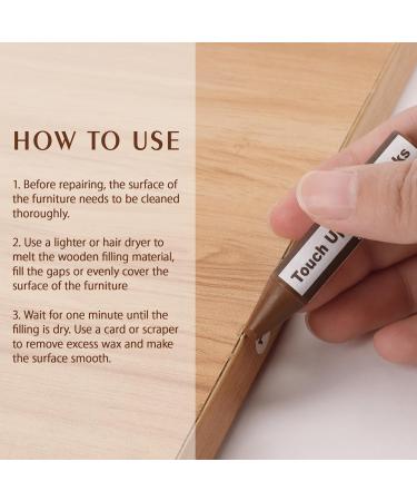 SEISSO Wood Furniture Scratch Repair Filler Sticks - 8 Color Wax Crayons for Furniture Floor Table & Cabinet Mark Repair | Premium Quality Cover & Remover - Buy Online on GoSupps.com