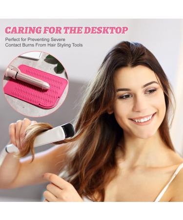 Oneleaf Portable Heat Insulated Silicone Mat for Curling & Flat Irons Durable Heat Resistant Pouch for Hair Styling Tools Versatile & Stylish (Pink - Buy Online on GoSupps.com