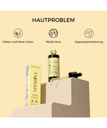 Meina Bio 10% Vitamin C Serum - Organic Anti-Aging Facial Serum for Glowing Skin | Vegan & Natural | 30ml - Buy Online on GoSupps.com