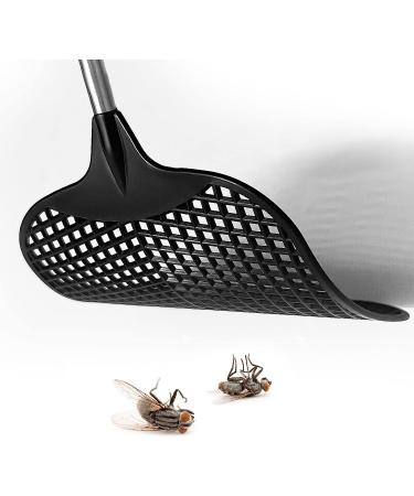 Telescopic Stainless Steel Fly Swatter Set - 2Pcs Black & Blue | Flexible & Durable Manual Swatters for Home, Garden, Classroom & Office - Buy Online on GoSupps.com