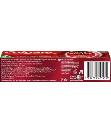 Colgate Max White One Toothpaste 75 ml teeth whitening toothpaste with clinically proven formula removes up to 100% of surface stains contains whitening accelerators  - Buy Online on GoSupps.com