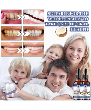 Ourdort Coconut Mouthwash with Fresh Oil Coconut Oil Pulling for Teeth Natural Mouthwash for Teeth Whitening Teeth Whitening 2 Pieces - Buy Online on GoSupps.com