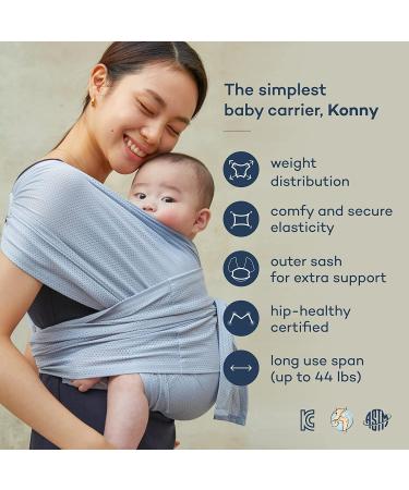 Konny Baby Carrier Original AirMesh - Custom Fit Infant Sling Wrap (Charcoal 2XL) - Buy Online on GoSupps.com